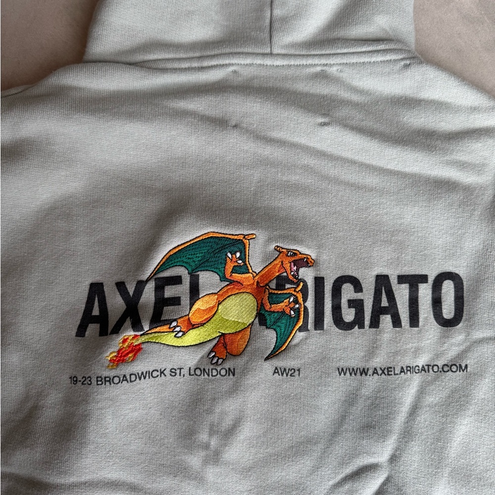 Limited Edition Axel Arigato Mint/Sage Green Hoodie with Charizard Graphic